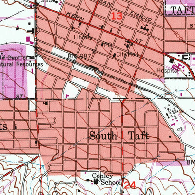 United States Geological Survey Taft, CA (1950, 24000-Scale) digital map