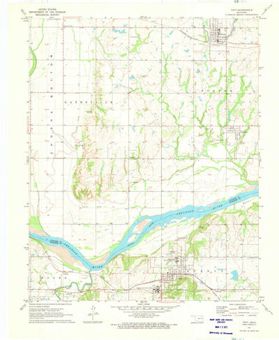 United States Geological Survey Taft, OK (1971, 24000-Scale) digital map