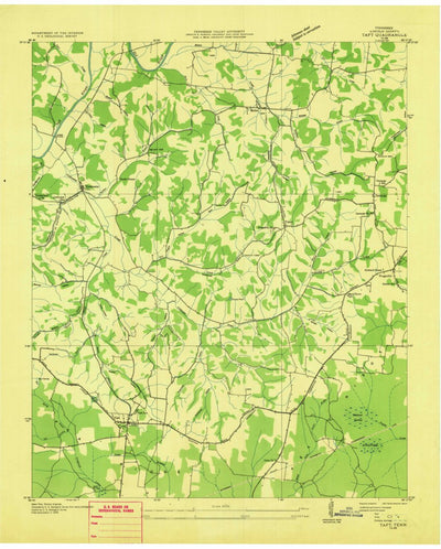 United States Geological Survey Taft, TN (1936, 24000-Scale) digital map