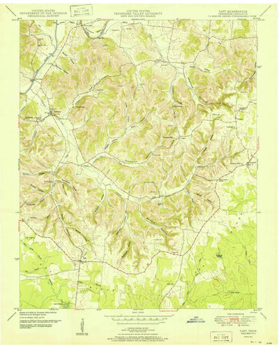 United States Geological Survey Taft, TN (1951, 24000-Scale) digital map