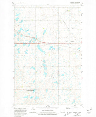 United States Geological Survey Tagus SE, ND (1980, 24000-Scale) digital map