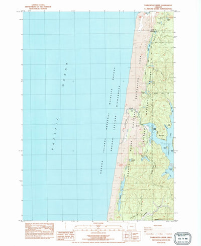 United States Geological Survey Tahkenitch Creek, OR (1984, 24000-Scale) digital map