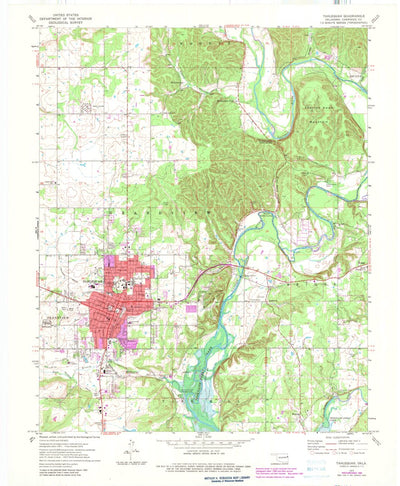 United States Geological Survey Tahlequah, OK (1972, 24000-Scale) digital map