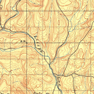 United States Geological Survey Tahlequah, OK-AR (1901, 125000-Scale) digital map