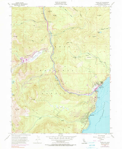 United States Geological Survey Tahoe City, CA (1955, 24000-Scale) digital map