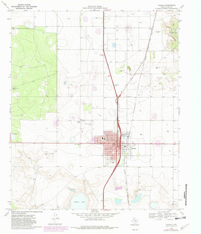 United States Geological Survey Tahoka, TX (1969, 24000-Scale) digital map