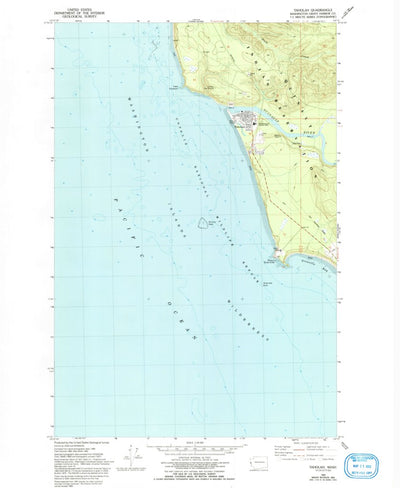 United States Geological Survey Taholah, WA (1982, 24000-Scale) digital map