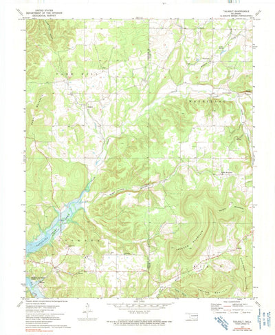 United States Geological Survey Tailholt, OK (1972, 24000-Scale) digital map
