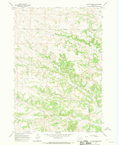 United States Geological Survey Taintor Desert, MT (1967, 24000-Scale) digital map