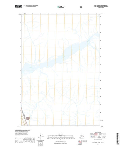 United States Geological Survey Taku River A-4 NE, AK (2021, 25000-Scale) digital map