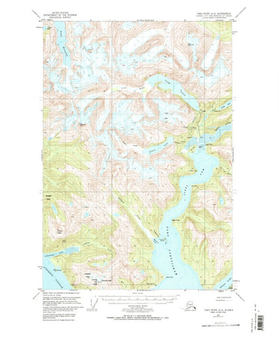 United States Geological Survey Taku River A-6, AK (1951, 63360-Scale) digital map