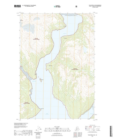United States Geological Survey Taku River A-6 SE, AK (2021, 25000-Scale) digital map