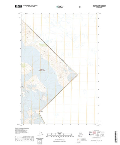 United States Geological Survey Taku River B-5 NE, AK (2021, 25000-Scale) digital map