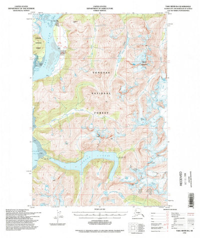United States Geological Survey Taku River B-6, AK (1994, 63360-Scale) digital map
