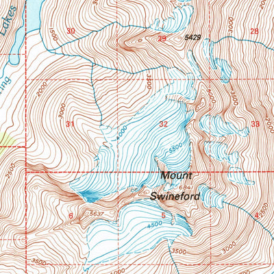 United States Geological Survey Taku River B-6, AK (1994, 63360-Scale) digital map