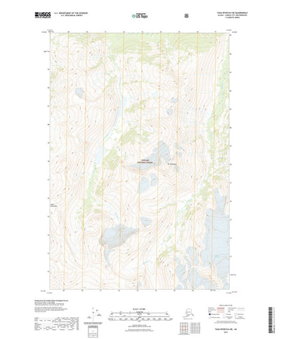 United States Geological Survey Taku River B-6 NE, AK (2021, 25000-Scale) digital map