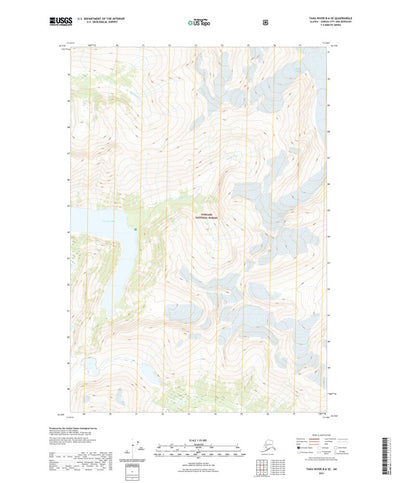 United States Geological Survey Taku River B-6 SE, AK (2021, 25000-Scale) digital map