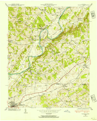 United States Geological Survey Talbott, TN (1938, 24000-Scale) digital map