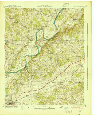 United States Geological Survey Talbott, TN (1940, 24000-Scale) digital map