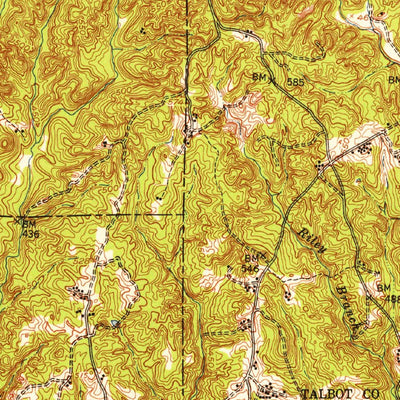 United States Geological Survey Talbotton, GA (1950, 62500-Scale) digital map