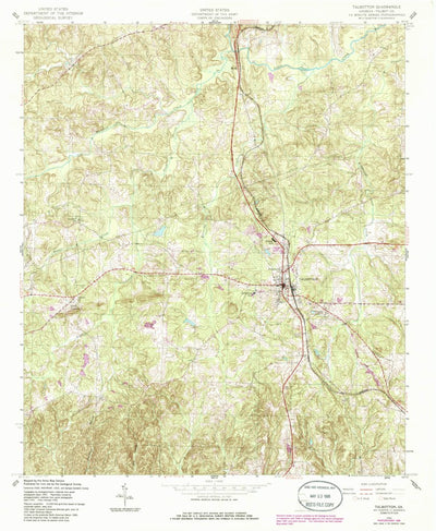 United States Geological Survey Talbotton, GA (1955, 24000-Scale) digital map