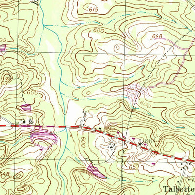 United States Geological Survey Talbotton, GA (1955, 24000-Scale) digital map