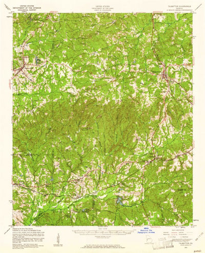 United States Geological Survey Talbotton, GA (1955, 62500-Scale) digital map