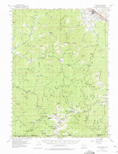 United States Geological Survey Talent, OR-CA (1954, 62500-Scale) digital map
