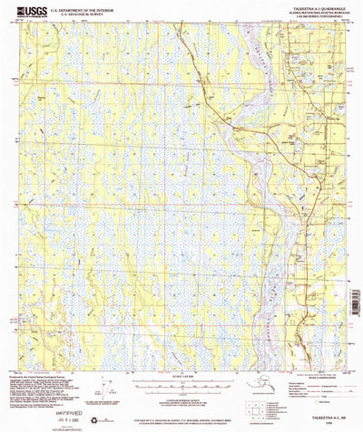 United States Geological Survey Talkeetna A-1, AK (1994, 63360-Scale) digital map
