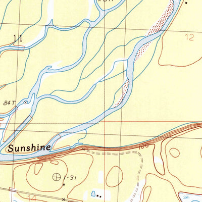 United States Geological Survey Talkeetna A-1 NE, AK (1987, 25000-Scale) digital map