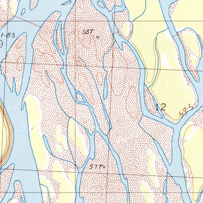 United States Geological Survey Talkeetna A-1 SE, AK (1987, 25000-Scale) digital map