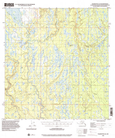 United States Geological Survey Talkeetna A-2, AK (1994, 63360-Scale) digital map