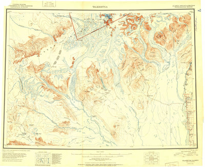 United States Geological Survey Talkeetna, AK (1951, 250000-Scale) digital map