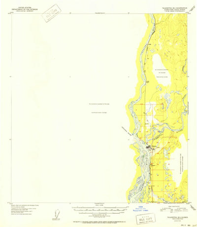 United States Geological Survey Talkeetna B-1, AK (1951, 63360-Scale) digital map