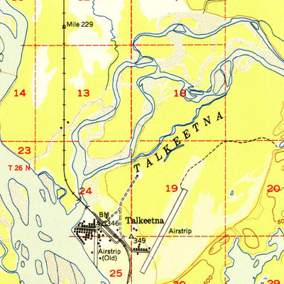 United States Geological Survey Talkeetna B-1, AK (1951, 63360-Scale) digital map