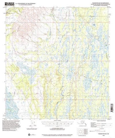 United States Geological Survey Talkeetna B-2, AK (1994, 63360-Scale) digital map