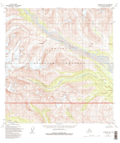 United States Geological Survey Talkeetna B-5, AK (1958, 63360-Scale) digital map