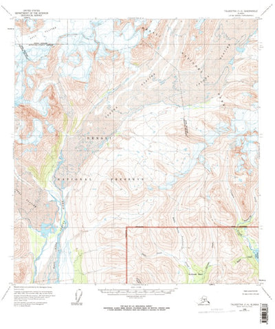 United States Geological Survey Talkeetna C-4, AK (1958, 63360-Scale) digital map