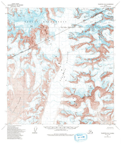 United States Geological Survey Talkeetna D-3, AK (1958, 63360-Scale) digital map
