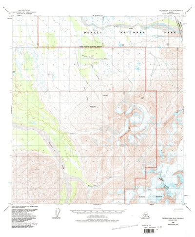 United States Geological Survey Talkeetna D-5, AK (1958, 63360-Scale) digital map