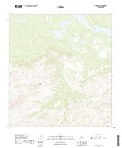 United States Geological Survey Talkeetna D-6 SE, AK (2017, 25000-Scale) digital map
