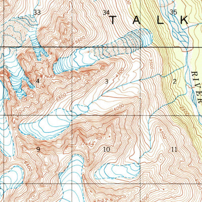 United States Geological Survey Talkeetna Mountains A-4, AK (1949, 63360-Scale) digital map