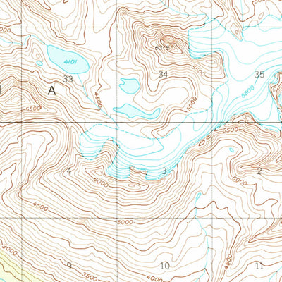 United States Geological Survey Talkeetna Mountains A-5, AK (1950, 63360-Scale) digital map