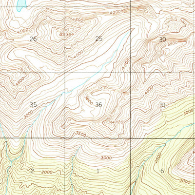 United States Geological Survey Talkeetna Mountains A-5, AK (1950, 63360-Scale) digital map