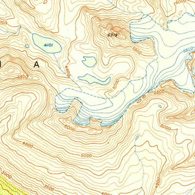 United States Geological Survey Talkeetna Mountains A-5, AK (1952, 63360-Scale) digital map