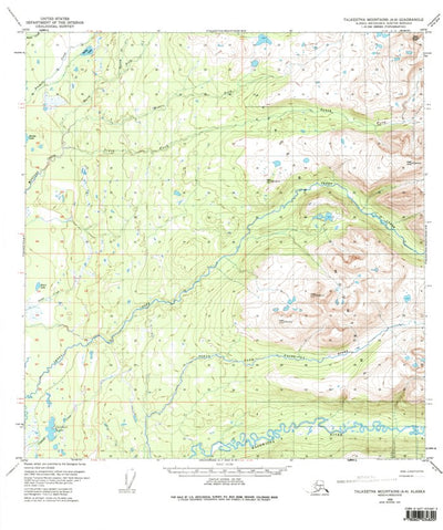 United States Geological Survey Talkeetna Mountains A-6, AK (1950, 63360-Scale) digital map