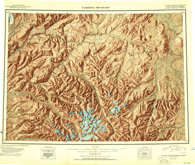 United States Geological Survey Talkeetna Mountains, AK (1950, 250000-Scale) digital map