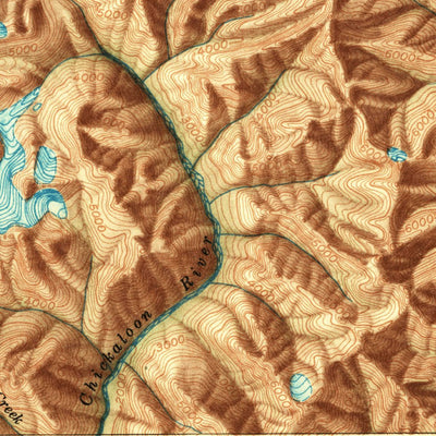 United States Geological Survey Talkeetna Mountains, AK (1950, 250000-Scale) digital map