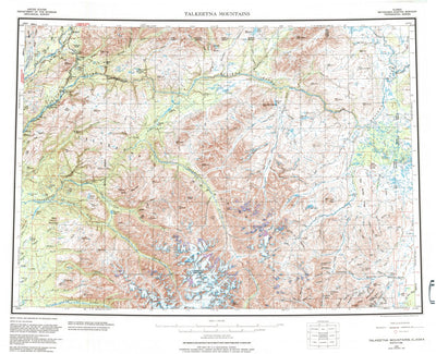 United States Geological Survey Talkeetna Mountains, AK (1954, 250000-Scale) digital map