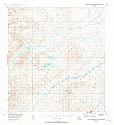 United States Geological Survey Talkeetna Mountains B-2, AK (1951, 63360-Scale) digital map